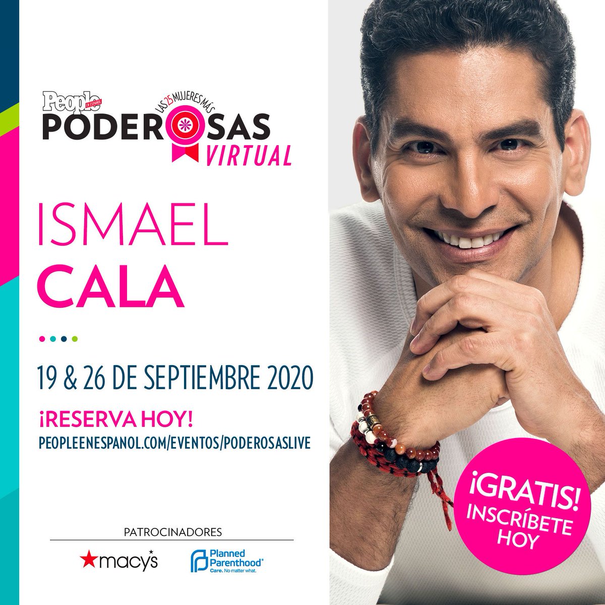 cala's tweet image. Los próximos 19 y 26 de septiembre celebridades y expertos estarán presentes en el encuentro de @peopleenespanol &apos;Poderosas Virtual 2020&apos;. ¡Agradecido por la invitación a formar parte de este encuentro! #Poderosas2020 #25Poderosas. 

Regístrate gratis: peopleenespanol.com/eventos/podero…