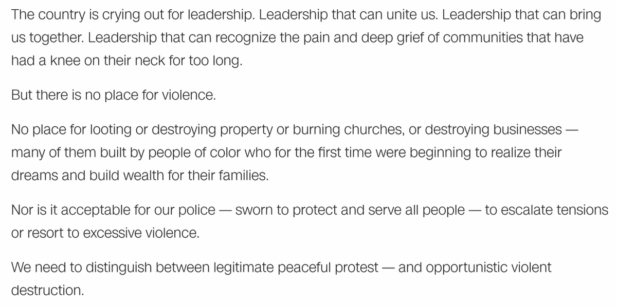 TRUMP TWITTER, TODAY:"Why won't Biden condemn the violence?""He's been silent for 90 days!"BIDEN, JUNE 2: https://www.cnn.com/2020/06/02/politics/biden-philadelphia-transcript/index.html