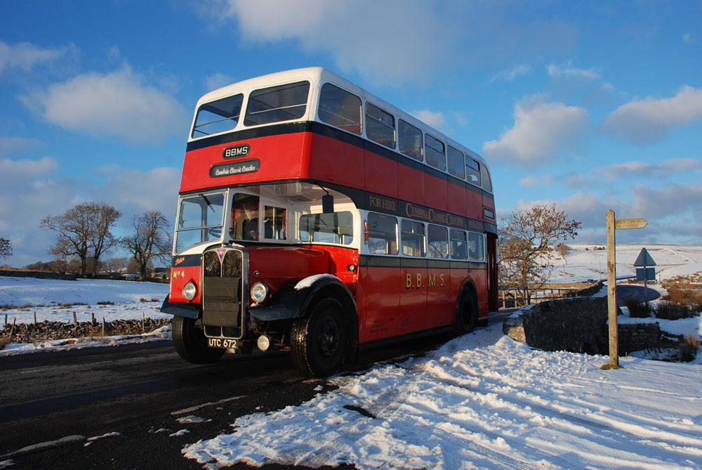 Gordon's widow & friends came up to Shap in 2013, on this, his 1955 bus. To remember Gordon and everyone up there. It's a hard place.I followed the Roman road, away from the traffic. It soon gets quiet. Never really gets dry.