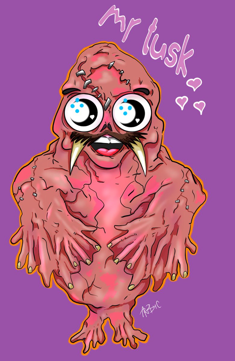 ArtByChristian1's tweet photo. Should you wish to continue living, you will be a walrus...or you will be nothing at all. #tusk #mrtusk #kevinsmith #horror #art #ArtistOnTwitter https://t.co/xUCMib4cS2