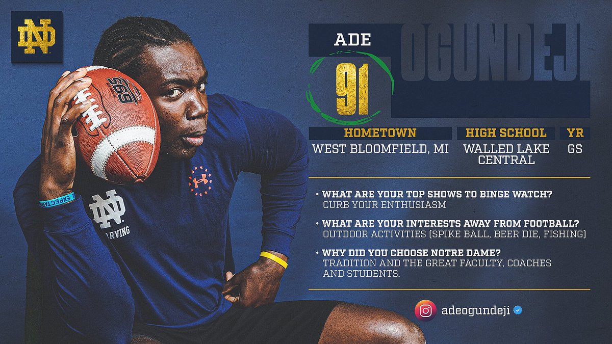 Follow Ade on Instagram and tell him to make a twitter!  #GoIrish x  #Rally