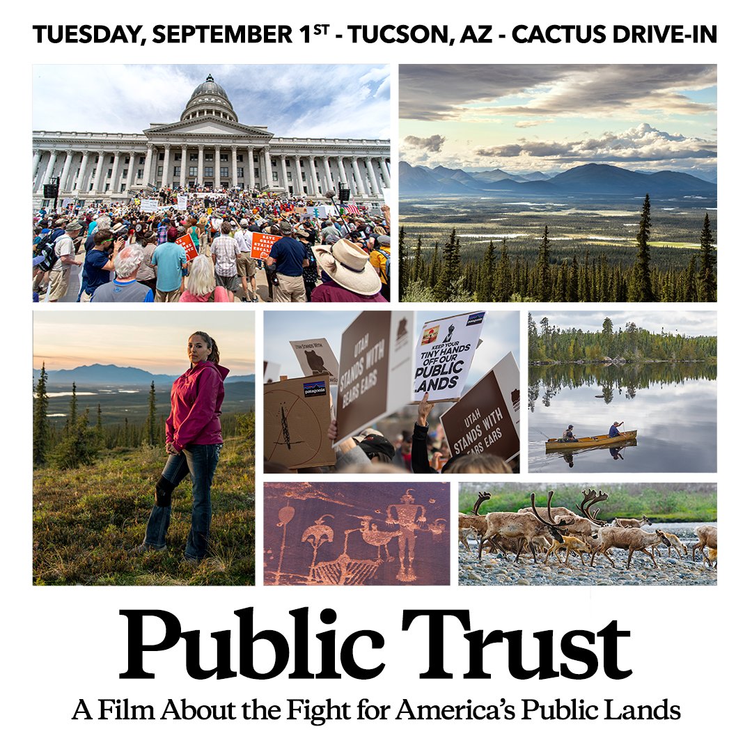 "A vivid, compelling picture of public lands and the advocates dedicated to protecting them." -<a href="/outsidemagazine/">Outside Magazine</a>

Love movies and spending time outdoors? See award-winning documentary <a href="/PublicTrustFilm/">Public Trust</a> in Tucson at @CactusDriveIn 9/1. 

bit.ly/PublicTrustTuc… 

#ad