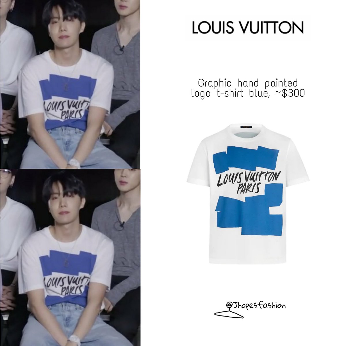 J-hope's closet on Instagram: “J-hope's Louis Vuitton denim jacket and  inside out t-shirt 200723 - Twitter post #Jho…