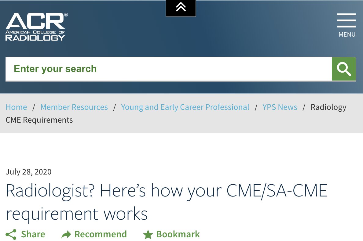 for the ACR YPS Blog on CME requirements
#radiology 

acr.org/Member-Resourc…