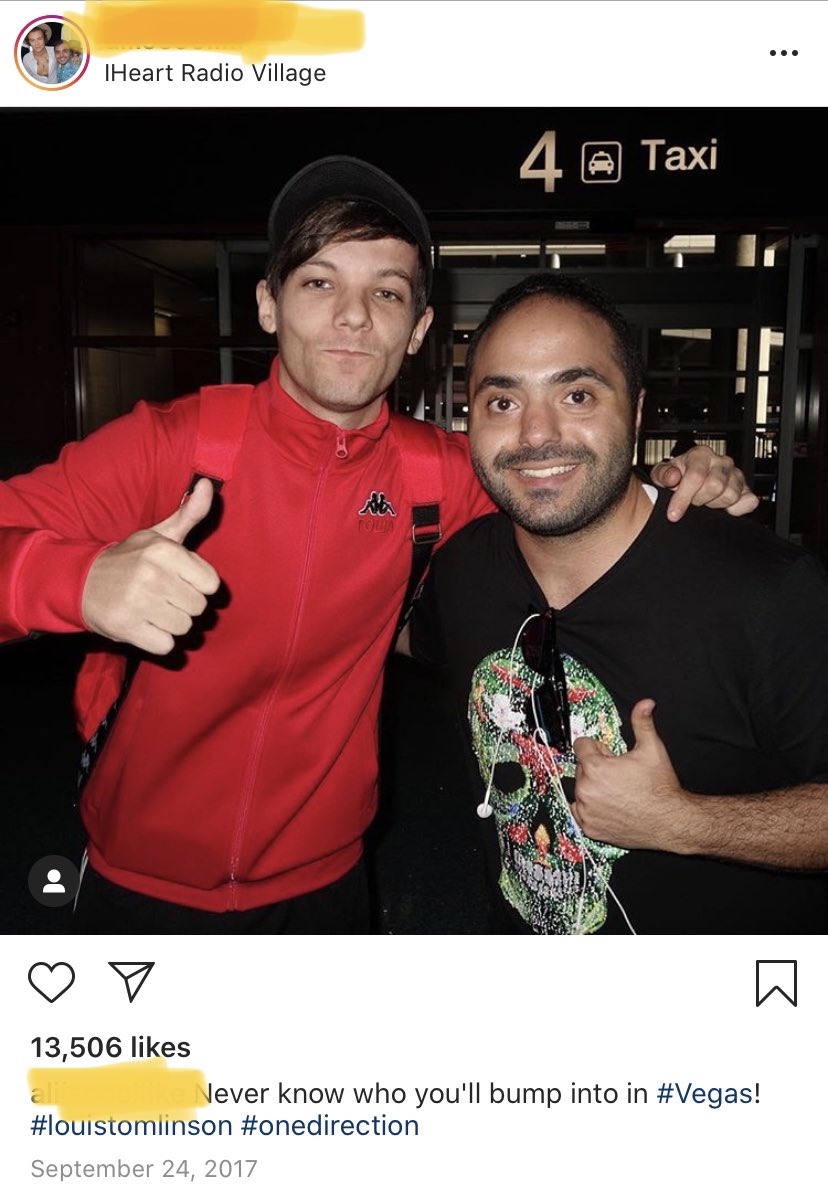 L is seen arriving in Las Vegas on the 22nd where a fan takes a picture with him at the airport Now, what is interesting is that months later this same fan posted a pic of him and H where he is wearing the same outfit as when he met L. also His original caption mentioned larry