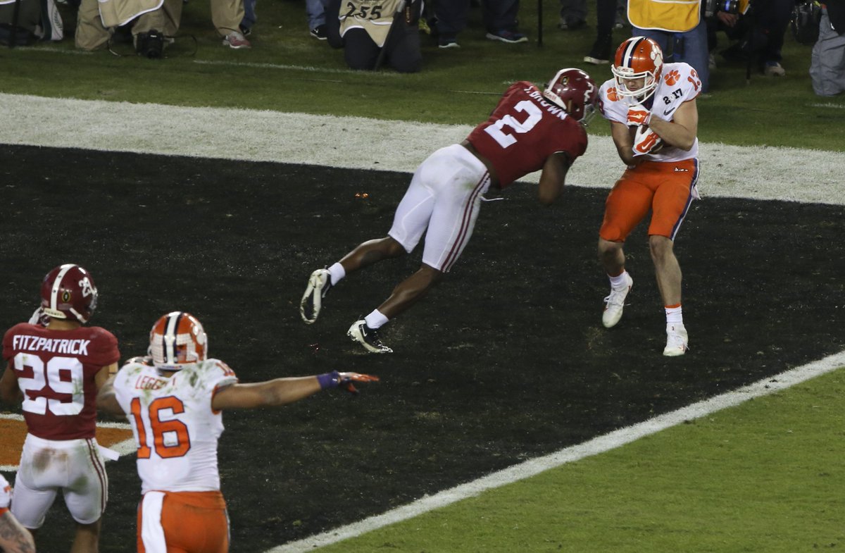 "Big Game Hunter" made a career of making big plays in bigger moments. An original walk-on who earned a scholarship in 2015, Renfrow made some of the clutches plays in Clemson history. No player in college football history has more TD catches in College Football Playoff games.