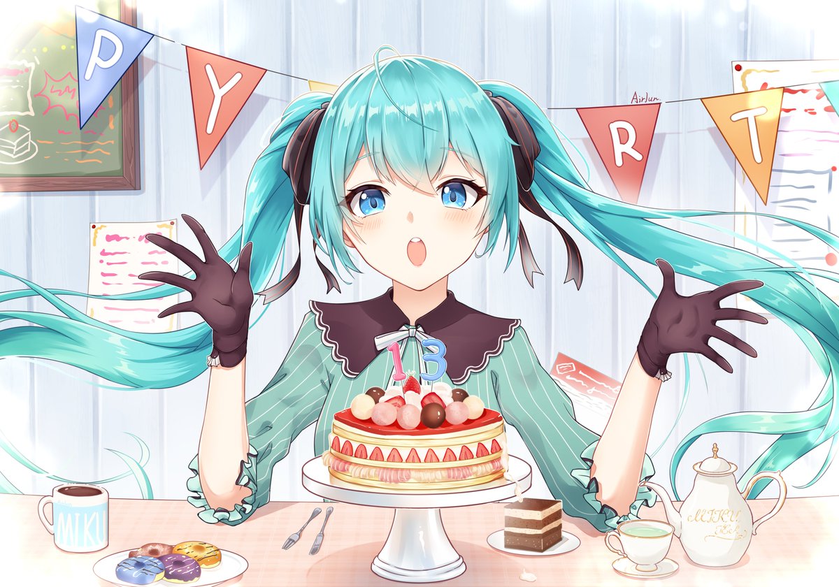 Airjun Happy 13th Birthday Miku 初音ミク生誕祭 初音ミク 初音ミク生誕祭