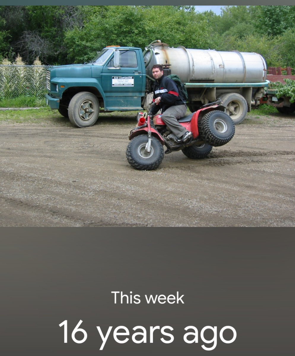 Google memory. Just doing tricks on my Big Red Trike in front of our sewer truck. 
#SKLiving