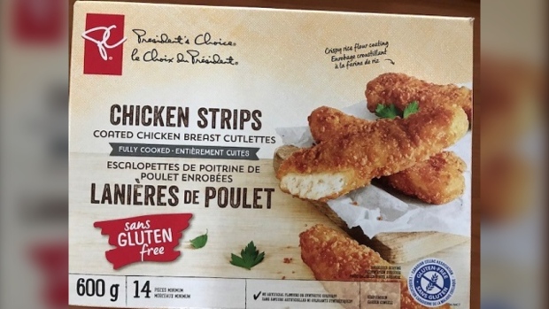 CTVNews's tweet photo. CFIA warns there may be gluten in 'gluten-free' President's Choice chicken strips https://t.co/hVFq4qLh7w https://t.co/cOmw5mFN5e