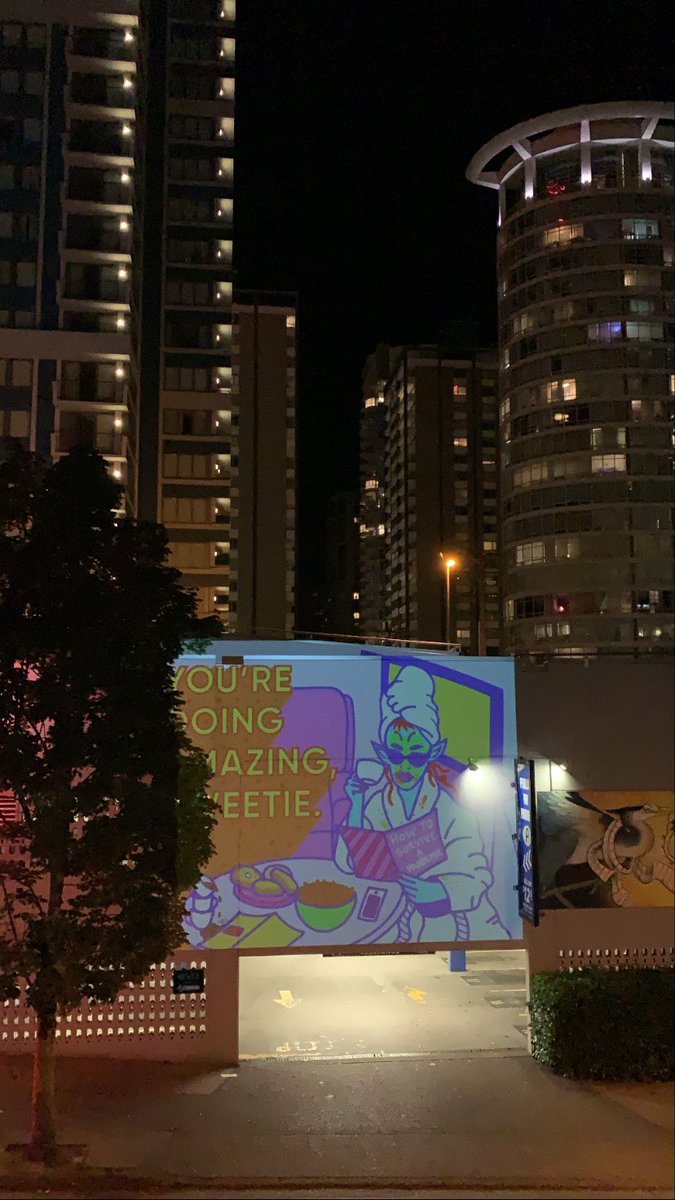 RobsonStreet's tweet photo. The #MakeArtWhileApart mural projection is cancelled tonight due to the weather 🌧 See you next when the skies are clear! https://t.co/hc6zKtw9qH