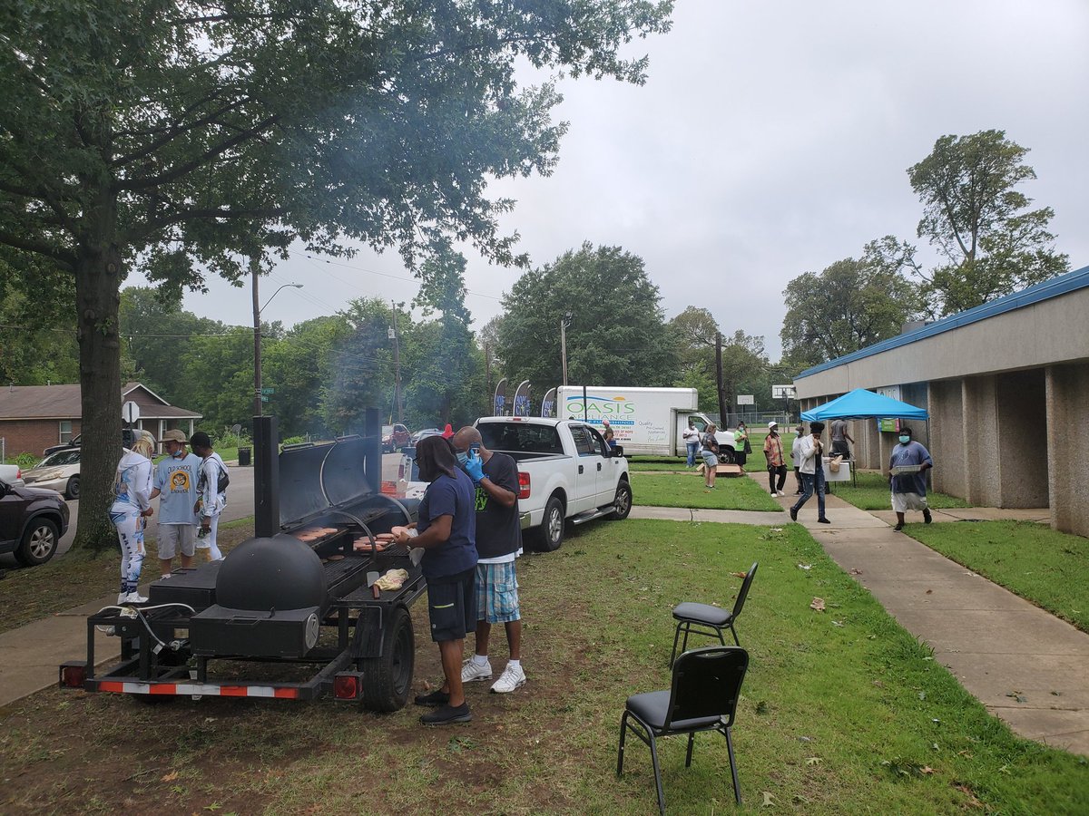 We are so thankful to all who give to help us offer backpacks and school supplies to our North Memphis families. Thank you to Pastor Cooper of Hope City Church for the hot lunch fresh off the grill.
