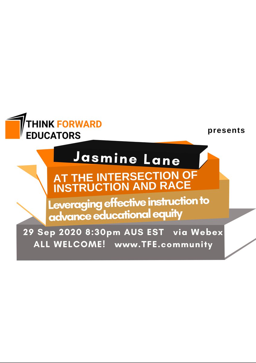 ThinkForwardEdu's tweet image. We are privileged to welcome @MsJasmineMN for a special free event on the importance of #EffectiveInstruction for advancing #SocialJustice and #SocialEquity. All welcome! Join TFE.community to register now!!