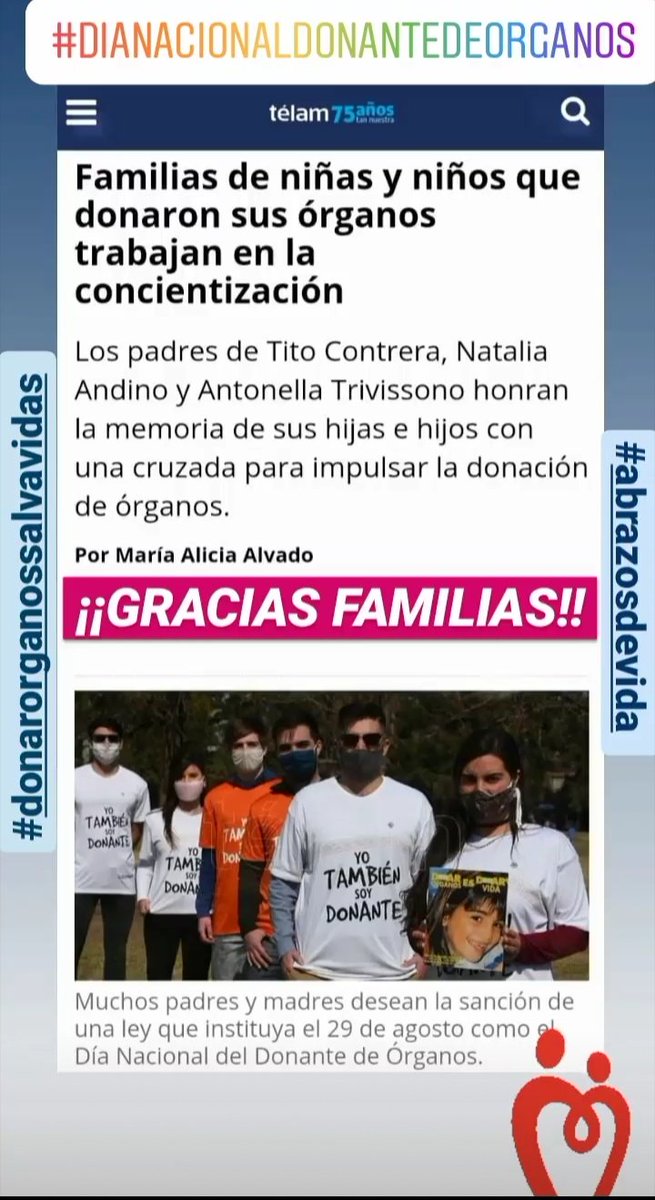 RosSolidaria's tweet photo. ❤️Donar Órganos Salva Vidas❤️
¡Gracias Familias Donantes!
https://t.co/25OdbY95kw
#donarhacebien #abrazosdevida
#gestodeamor #Argentinacomunidaddonante #sindonantesnohaytrasplantes
#soydonante https://t.co/W4zMl9iIzp
