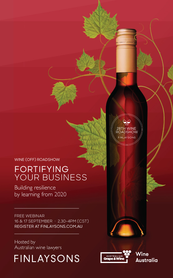 Have you registered? For the first time, the Wine Roadshow will be delivered through live webinar. #wine #AustraliaWine #COVID19 #bushfire  finlaysons.com.au/finlaysons-win…