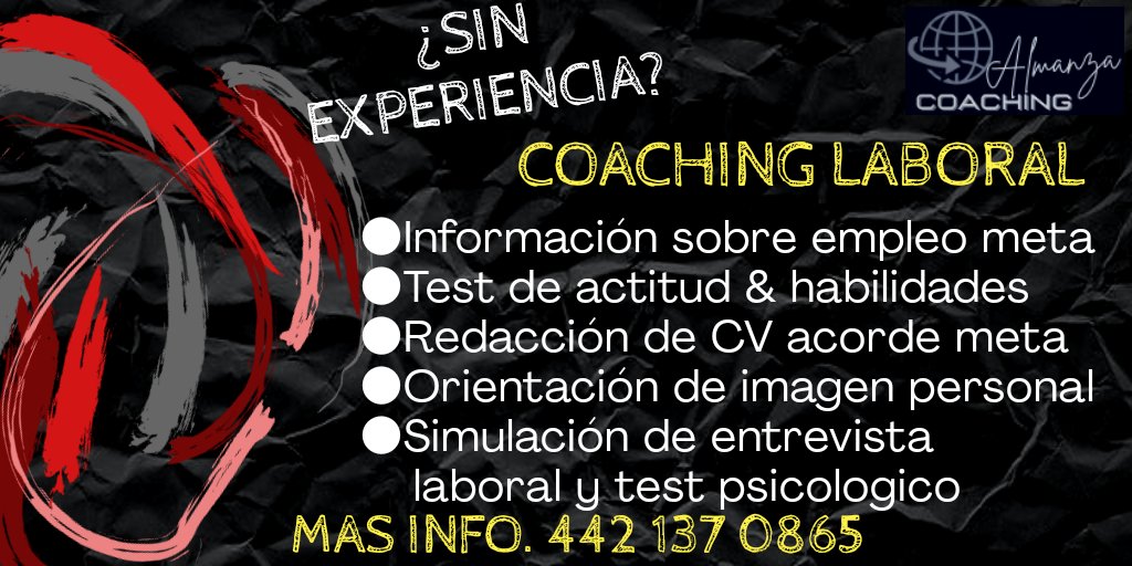 coachingalmanza's tweet photo. Estas en busqueda de empleo? No tienes experiencia?!
#Like #likeforfollow #likeforlike #FollowForFollow #FollowBack #CoachingPymes #Coachinglaboral #Emprendedor #HechoEnMexico  #AsesoriaEmpresarial #Networking #CommunityManager #ServicioEjecutivo https://t.co/VdlHSjy3wI
