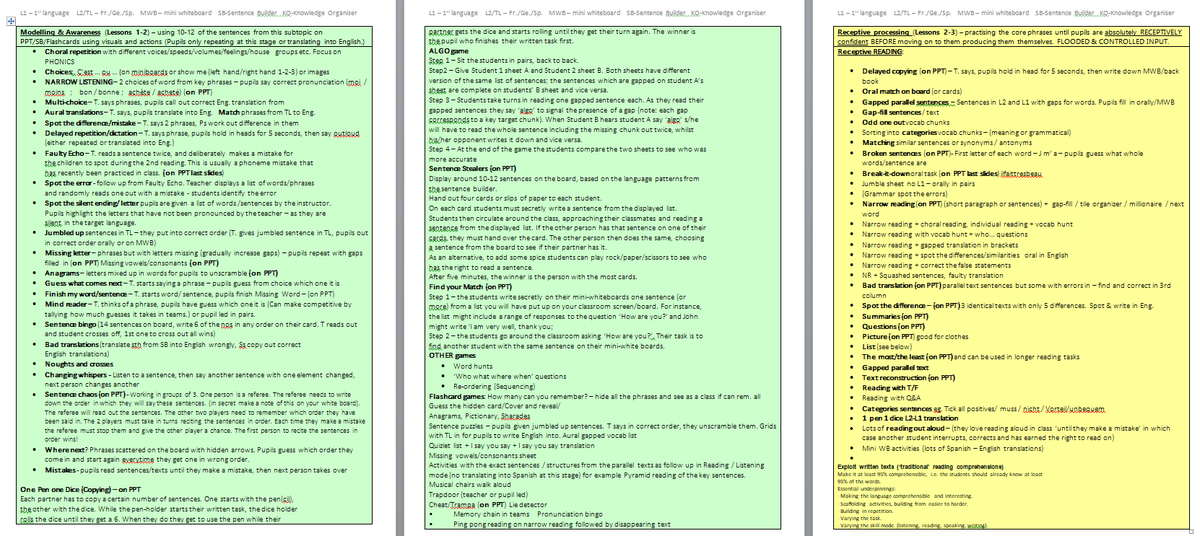 lapetitefrange's tweet photo. I shared an initial @gianfrancocont9 SoL, MARSEARS activity list and templates Ppt last week on the GILT Facebook group if any help to #mfltwitterati. These have been inspired by Conti's courses, books and blogs and many amalgamated from the incredible contributors on here...1/ https://t.co/9WJy3nxAwv