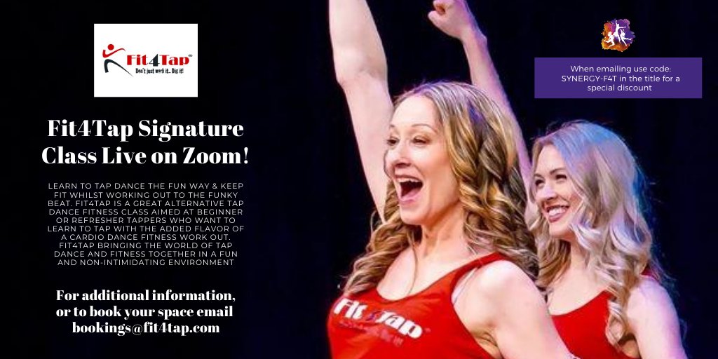 SynergyDanceOut's tweet photo. Are you interested in trying something new? If so, why not try Fit4Taps Live Zoom workouts that are starting on the 3rd September?
#TapDancing #Fit4Tap https://t.co/Orc5qoS3By