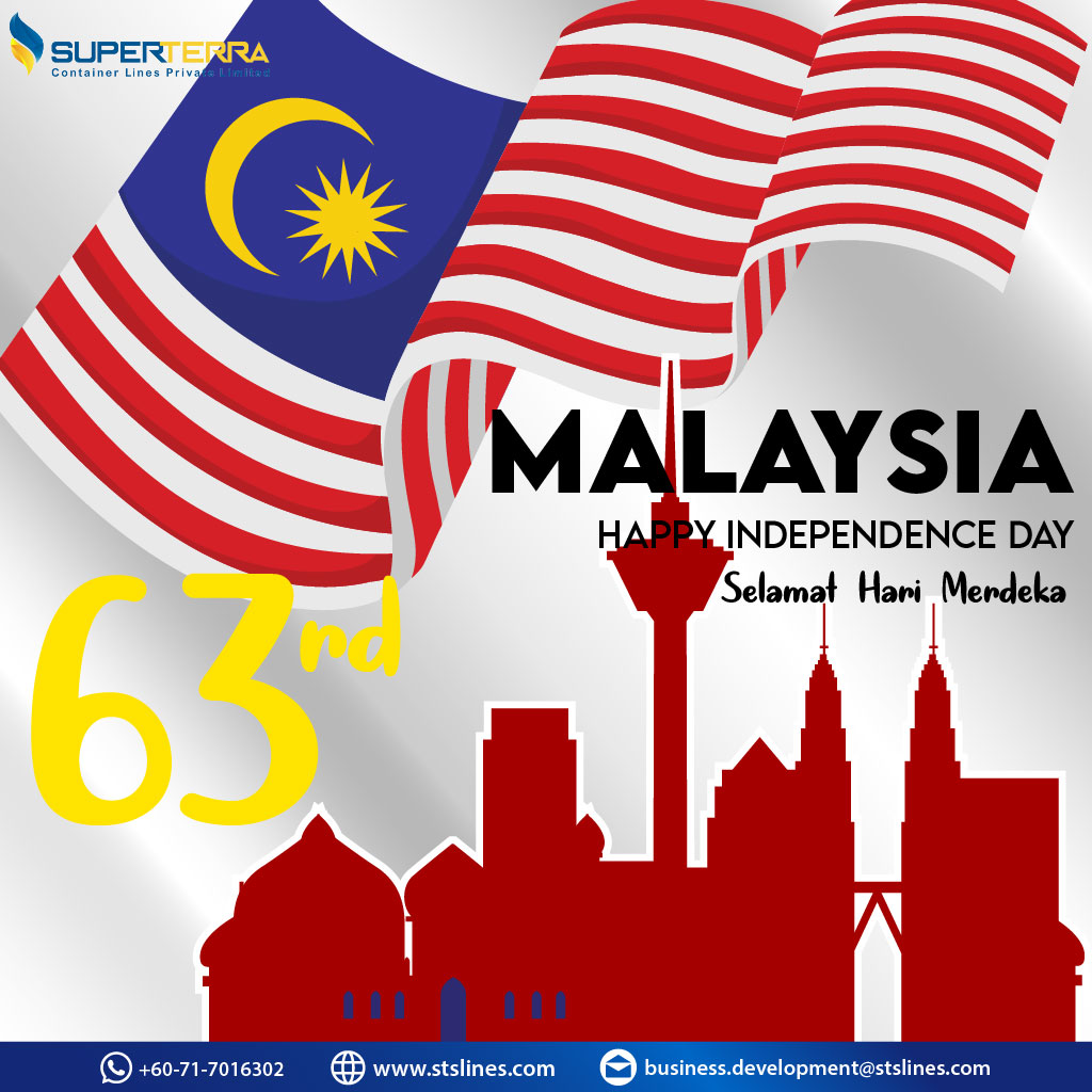 Happy 63rd National Day, Malaysia! 

#superterra #stslines #shippinglines #containerlines #indepenceday #63rdIndependence #selamatharimerdeka #malaysia