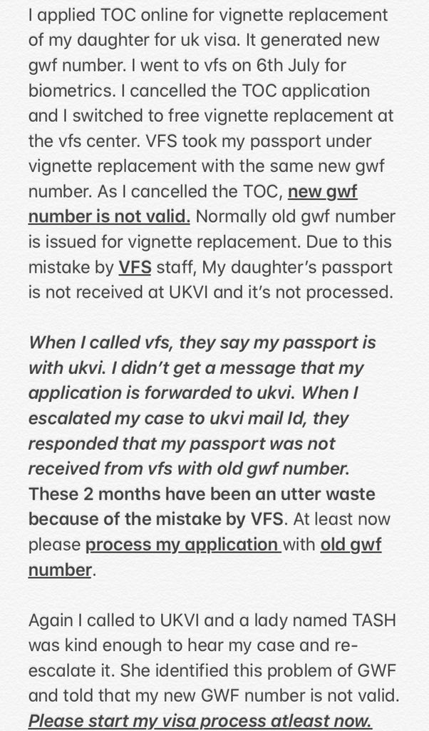 Ramyamahadas's tweet photo. @VFSGlobal @vfsglobalcare The over enthusiasm of VFS staff has caused a huge loss to us. Know your process first. @UKinIndia @UKinHyderabad Please process my vignette replacement atleast now using old GWF number. @JanThompsonFCO https://t.co/o4BnF0Kxy9