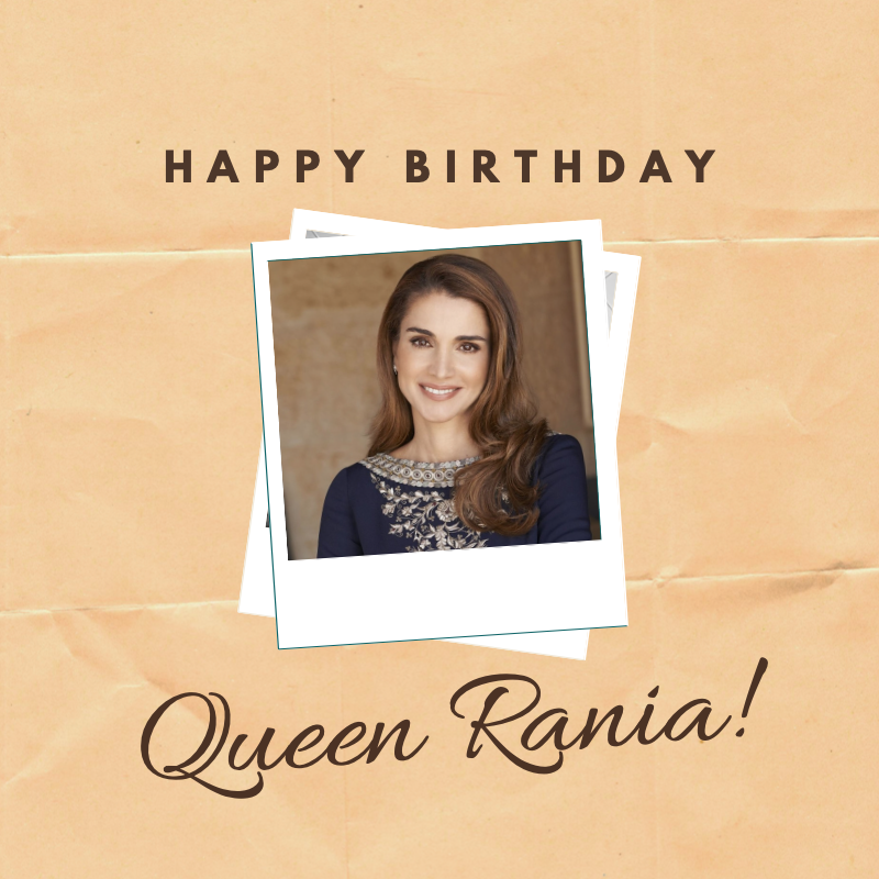 Queen Rania of Jordan turns 50 today. Happy Birthday, Your Majesty! 