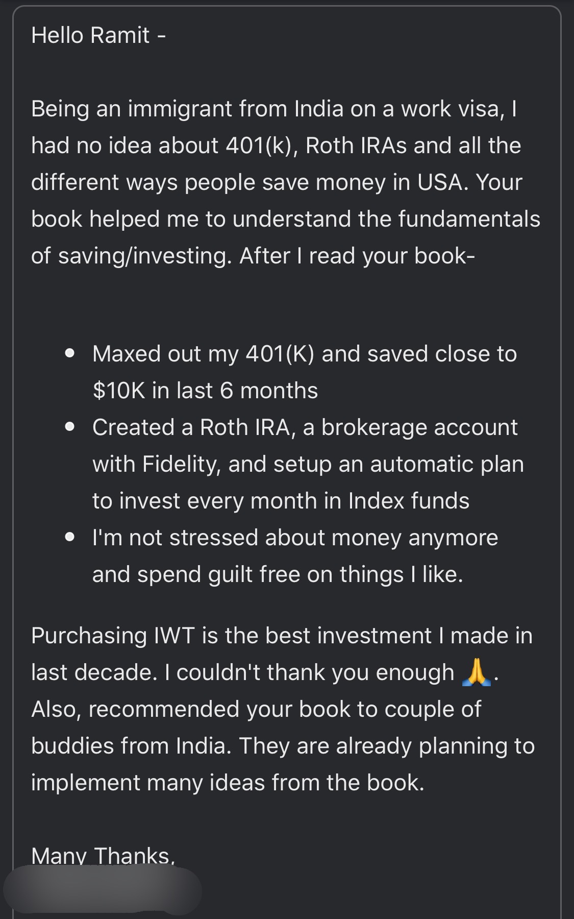 Ramit Sethi on Twitter: "IWT reader: "I maxed my 26(K) & saved