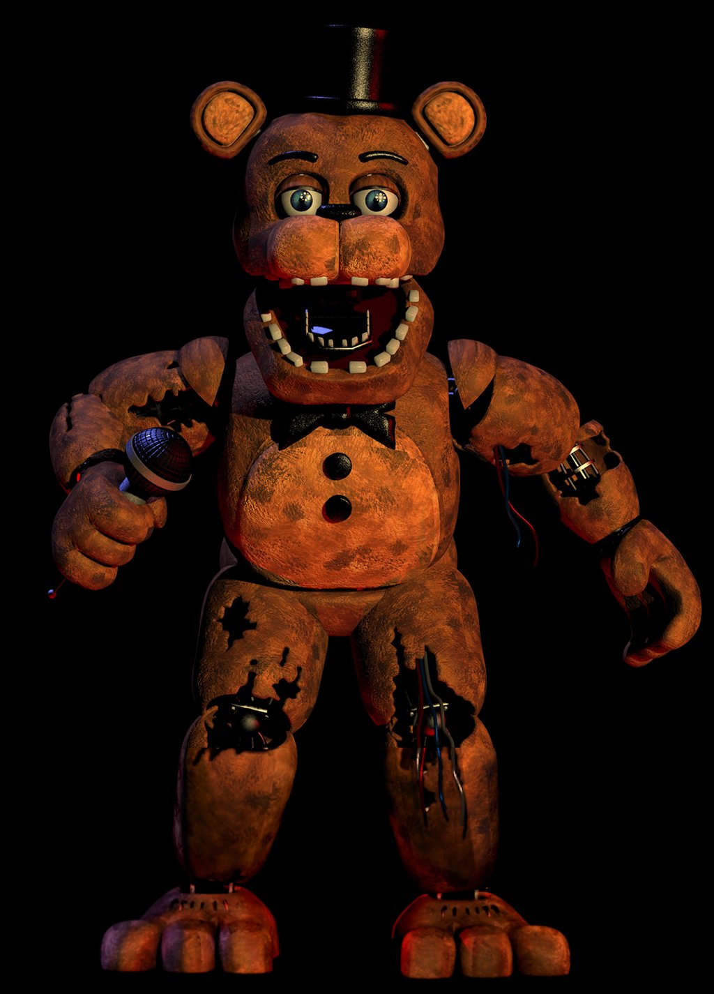 WITHERED FREDDY, WITHERED CHICA, WITHERED BONNIE, WITHERED FOXY E