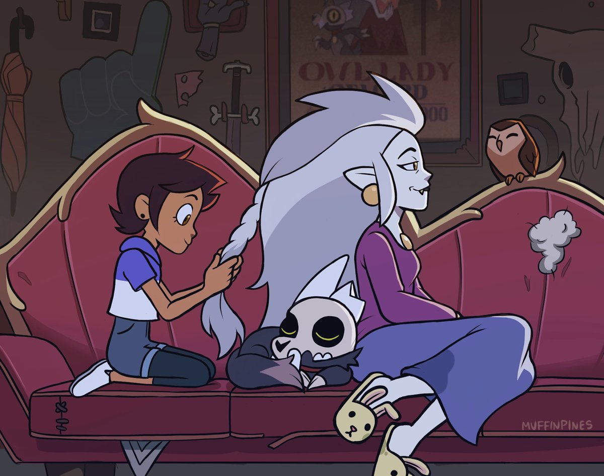 After finishing #theowlhouse I had to draw some nice domestic fluff. Let them rest. 

#theowlhousefanart #edalynclawthorne #edatheowllady #luznoceda #kingowlhouse #artistsoninstagram #disney I still don't know how tag art on here...