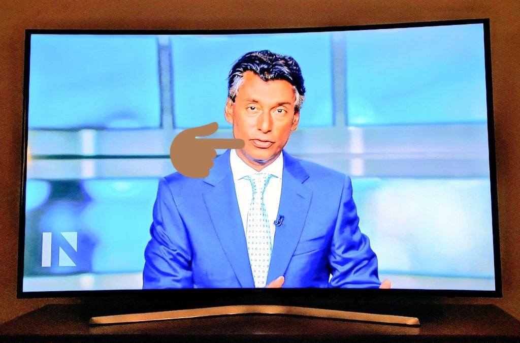 mhashimjr's tweet photo. Seeing @ianhanomansing do the news after taking a highstick to the face earlier, is easily the most Canadian thing ever. #AttaboyIan #UpperBodyInjury https://t.co/PVLpNJKBx3
