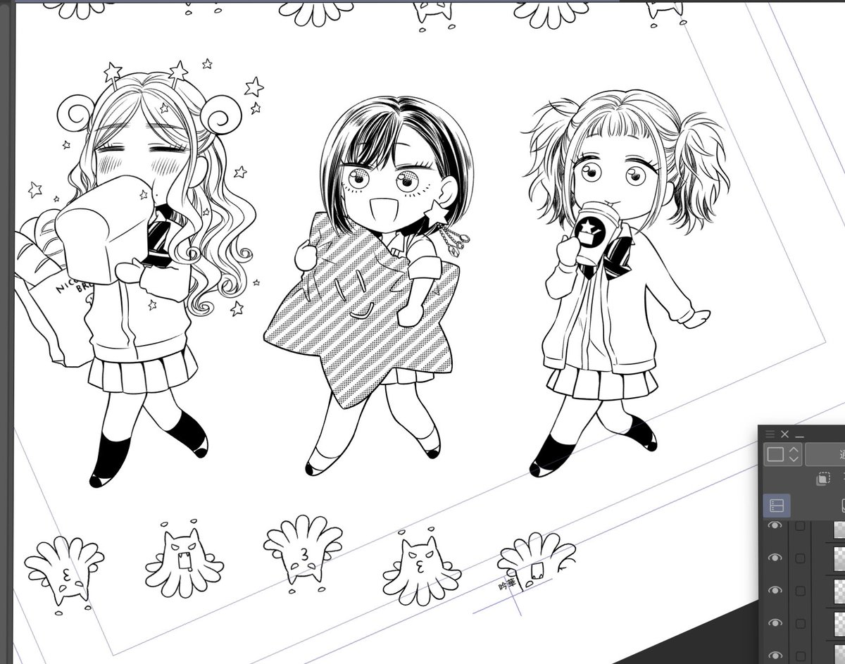 ミニキャラ

#かのうちゅ
#原稿チラ見せ 