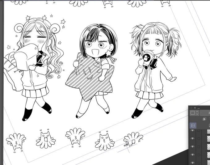 ミニキャラ

#かのうちゅ
#原稿チラ見せ 