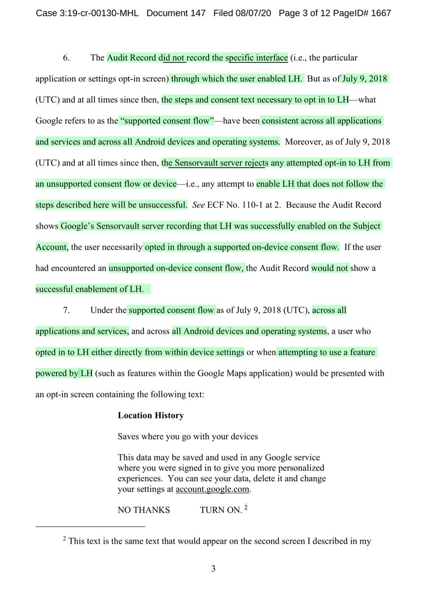 The reason you should pay attention to Google’s responsive filing - it’s complicated but I’ll try to explain it in simple terms.Location Services FLOW“user of the Subject Account opted in to the LH service and enabled Location Reporting for a Samsung device on July 9, 2018...”