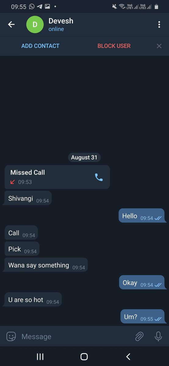 saxenamadam's tweet photo. @telegram can you please enhance the security of group chats? Why is it not encrypted?
I joined telegram for MBA group preps and I've to change my username and photos because of random guys texting me cuz there is no cyber security.
Pt 1/2 @MumbaiPolice
@DCP_CCC_Delhi https://t.co/SMQxpQDb3s