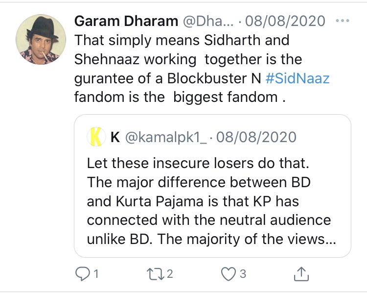 .  @DharamGaram_ had long back declared that  #SidNaaz is the biggest fandom. Wo bi Kamal ko 