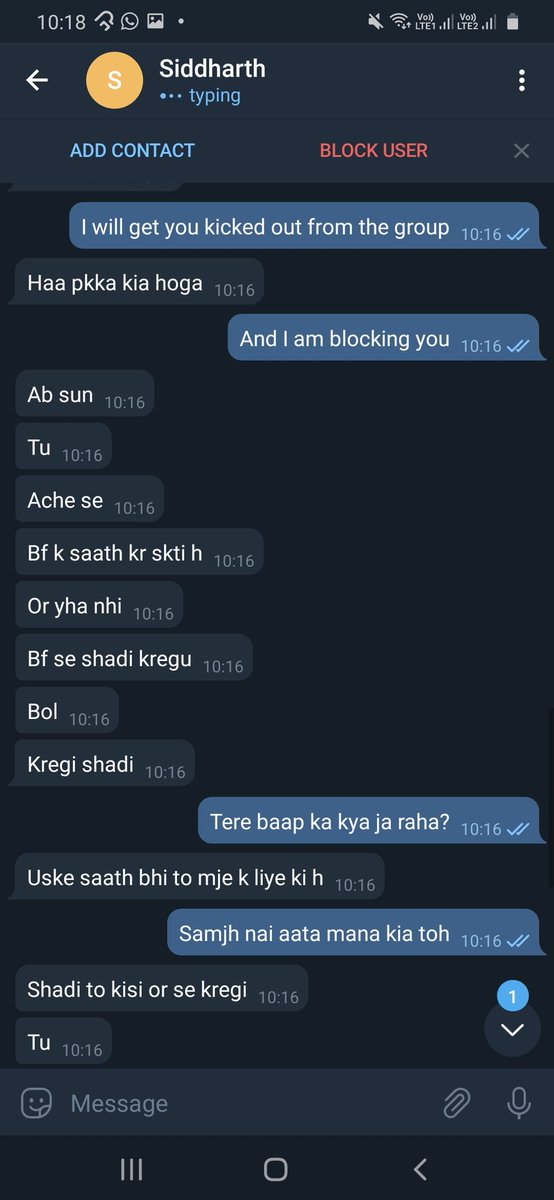 saxenamadam's tweet photo. @telegram The guys have been harrasing me and so many other girls. And they change names and have multiple accounts. Why is there no security unlike other apps?
Pt 2/2 @MumbaiPolice
@DCP_CCC_Delhi
#cybersecurity #cybercrime #MumbaiPolice #Telegram #RetweeetPlease https://t.co/Hu0GowgdtF
