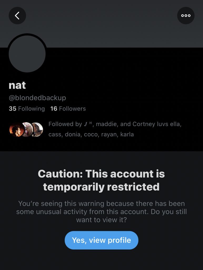 nat then preceded again to make another account and got restricted again.