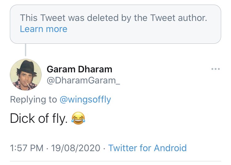 His reply to wings is next level.As well as Deepak n cutest star .  @DharamGaram_