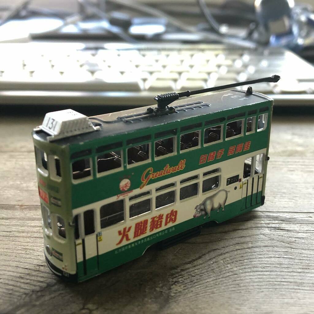 limlouisa's tweet image. Stage 4 lockdown day 28: one writing talisman I keep on my desk is the Hong Kong spam tram. It came in a spam can. (I gave it to a child - possibly my favourite gift ever - but have, ahem, borrowed it back for inspiration.) #lockdownlife #lockdowninspiration #spamtram #hongk…
