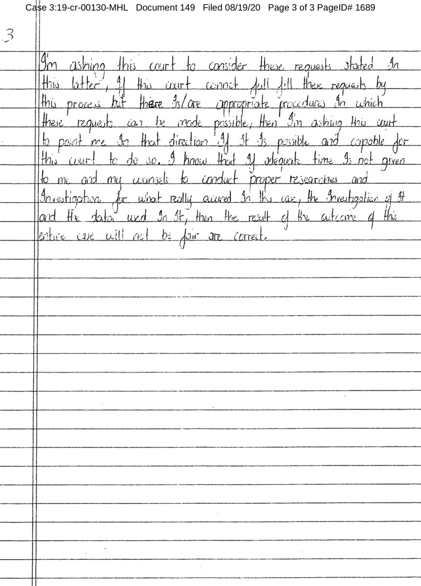 Hello insomnia - I see that we meet...up againDouble snaps for the excellent penmanship —>MOTION to Terminate Speedy Trial Hearing by Okello T. Chatrie—> sent this directly to the Court https://ecf.vaed.uscourts.gov/doc1/189110679043Public Drive. https://drive.google.com/file/d/10xVoseLrGHbYS_5SwQuVEcupLXZaVlig/view?usp=drivesdk