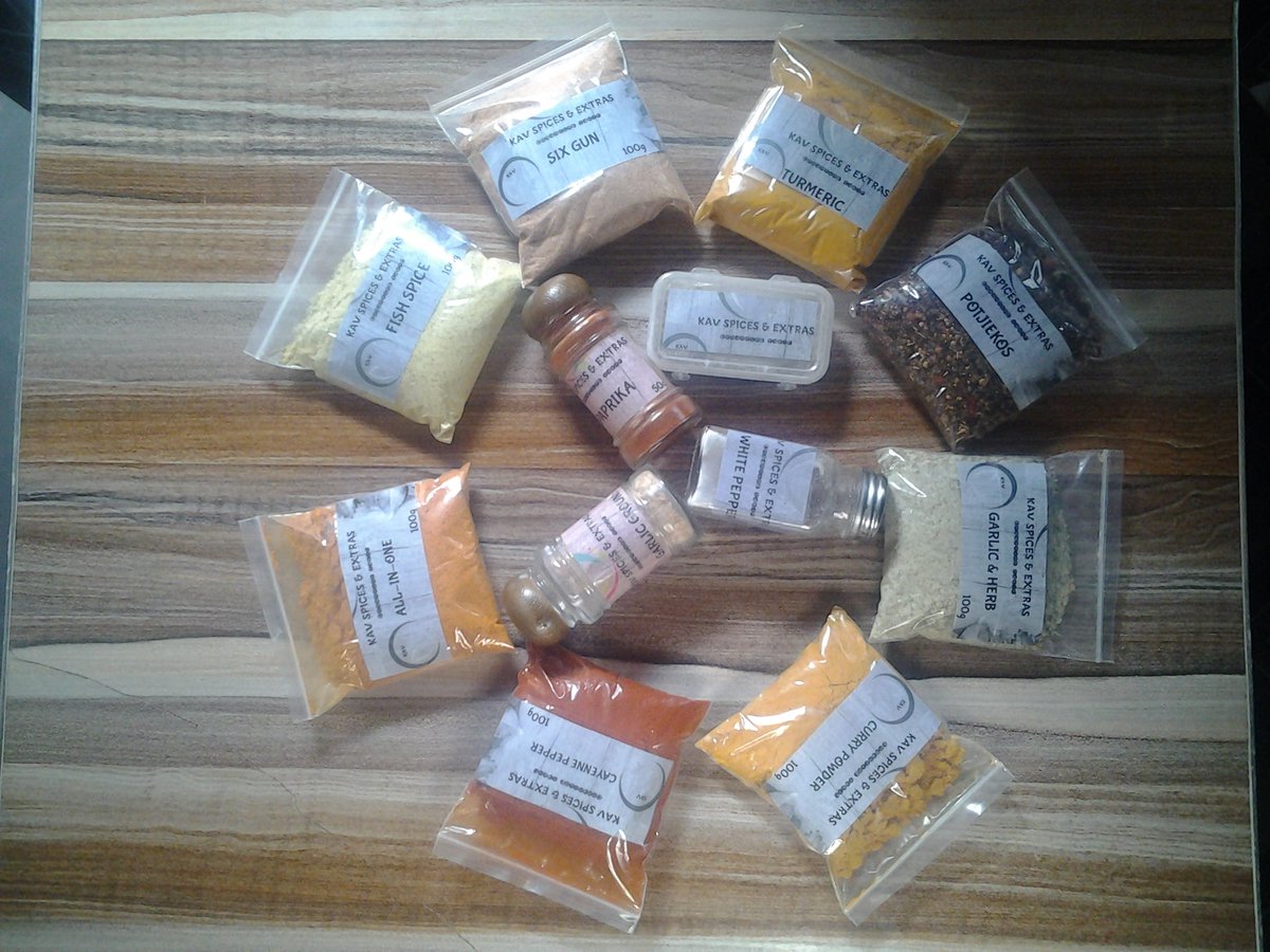 mgcinak's tweet photo. Hei Guys
I am selling Variety of Spices & Herbs for 💸 R10.00 per 50g & R15.00 per 100g
We also have Cloves & Nutmeg
☎For orders Contact 0788604477
🚛We do deliver
🍜#KAVSPICES&EXTRAS
#Uyajola99sunday
#level5
#GirlTalkZA
#joburgenterprises
Pitso
Chiefs and Sundowns https://t.co/dyiRJoC96T