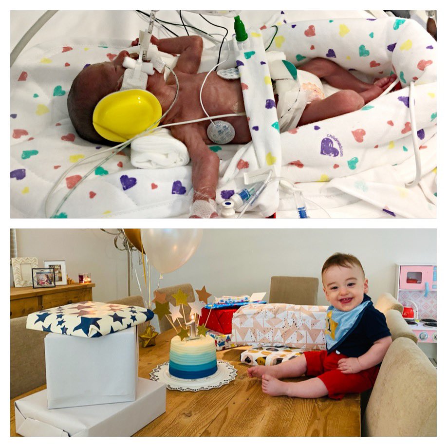 Yesterday, our little #NICUwarrior, born at just 24 weeks, had his first birthday! Big thank you to <a href="/SEHAHealth/">SEHA -  شركة صحة</a>, <a href="/DoHSocial/">دائرة الصحة - أبوظبي</a>, <a href="/MohamedBinZayed/">محمد بن زايد</a>, Dr. Junaid M. Khan, Dr. Maqbool Qadir and all the hero’s at Al Rahba Hospital for helping us along this incredible journey!