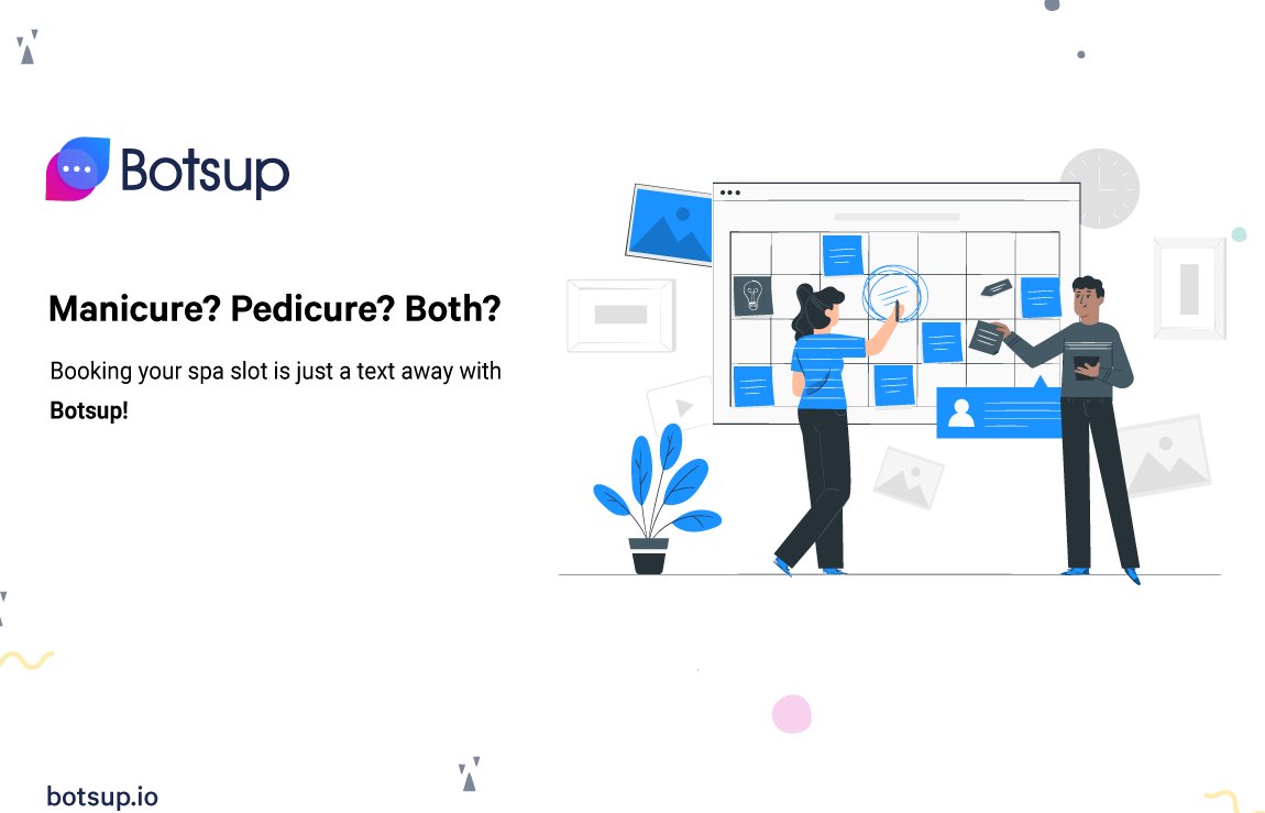 botsupIO's tweet photo. Deploy the lead generation chatbot for the spa on your portal and use it to gauge your consumer interest in the products and services that you offer with Botsup.
Try now: https://t.co/qxnIiy0A49
#LeadGeneration #Spa #Chatbot #Botsup https://t.co/5yyrHmuF6w