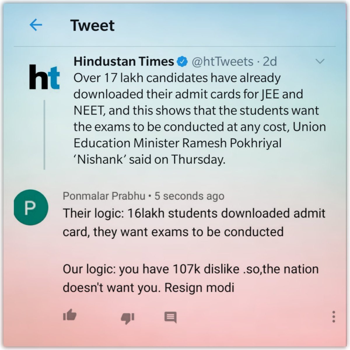 Nagesh_nsui6's tweet image. POINT TO BE NOTED 🤔

#StudentsDislikePMModi