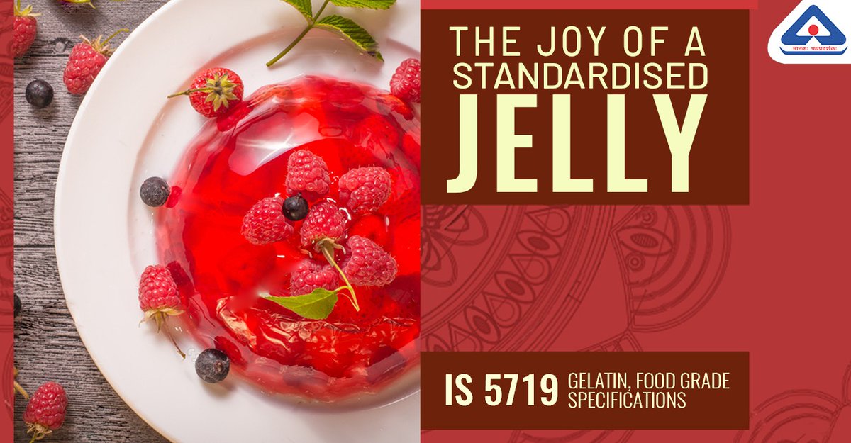 IndianStandards's tweet image. Used as a common ingredient in many #food items, especially #jellies and
#confectioneries, IS 5719 ensures the #gelatin available in the market has appropriate #gel strength
and solubility. So that your treats remain #tasty and #healthy.
#BIS #IndianStandard #IndianStandards