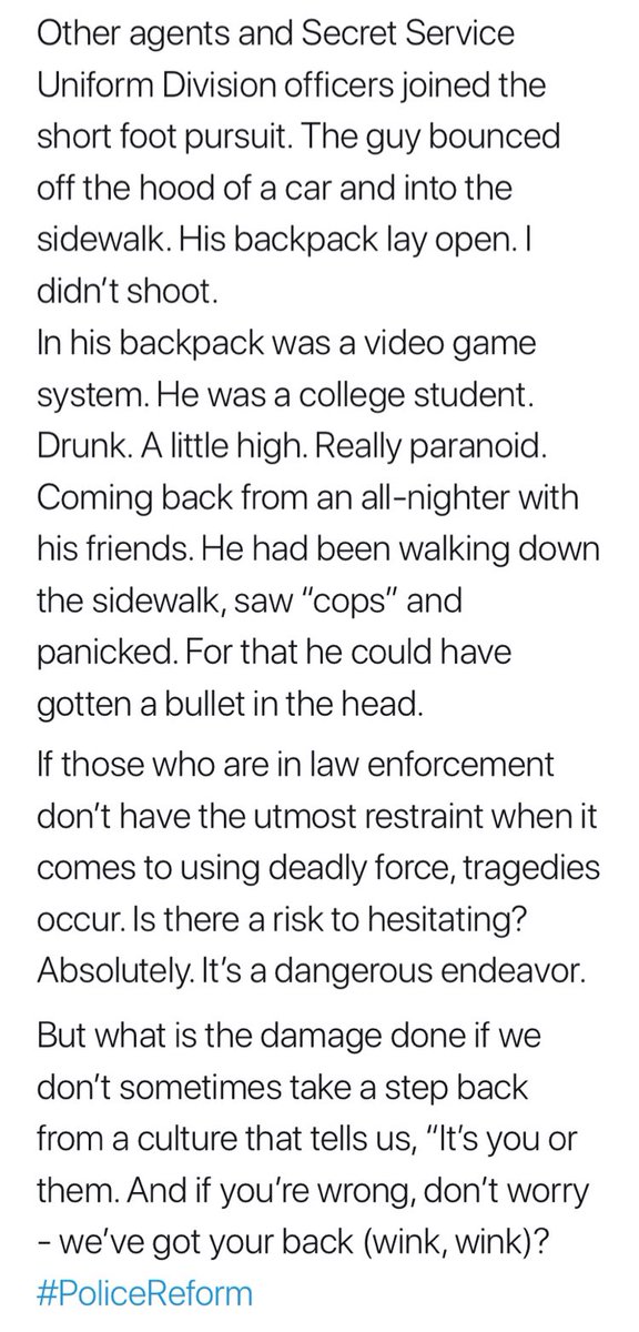 Postsubman's tweet image. - Former Secret service agent recounts a shocking experience.