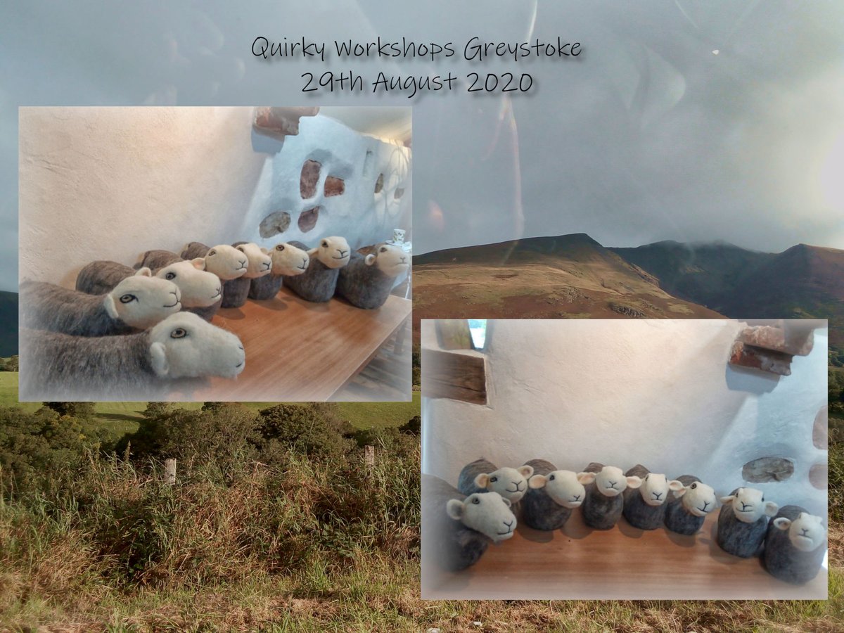 AnnisFelting's tweet photo. https://t.co/asFMfaqZdl The Herdwick flock @QuirkyWorkshops https://t.co/r1HUVYX4mr
