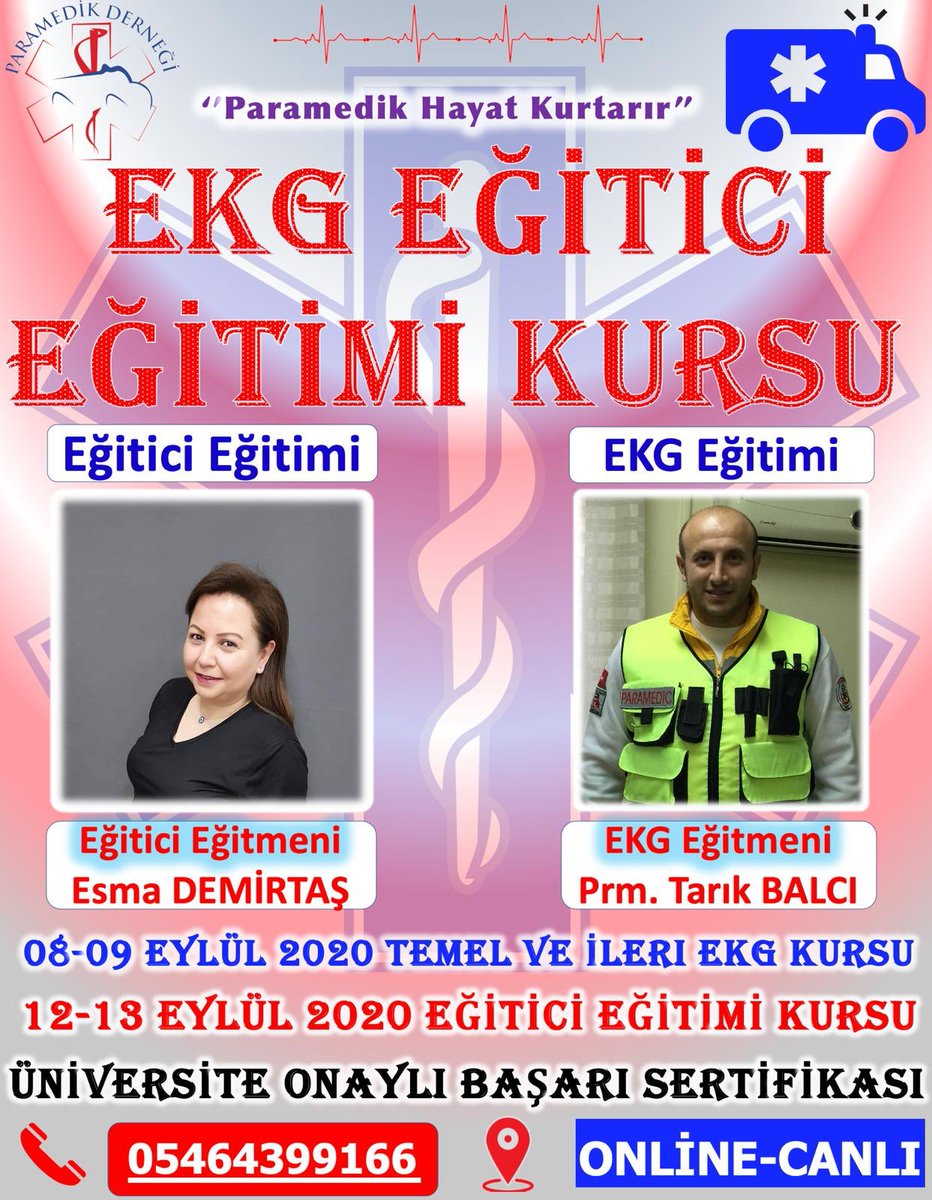 EKG Eğitici Eğitimi Sertifikalarınız Üniversite onaylıdır.