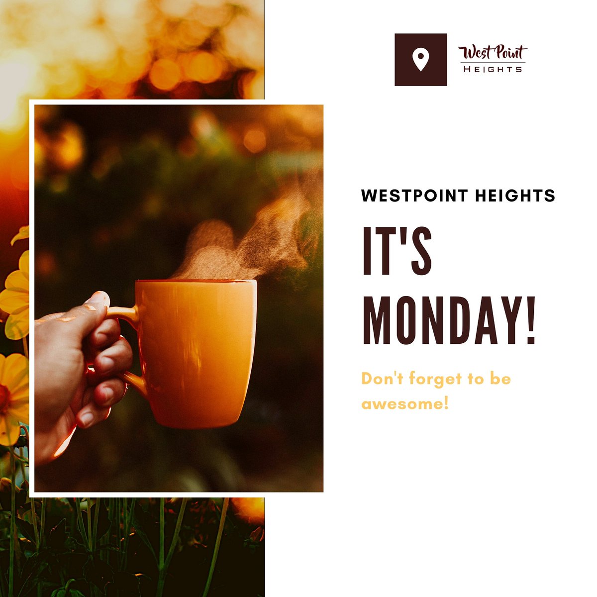WestpointHeight's tweet photo. Hey there! 😁 Here at #WestPointHeights, we would love to wish you an amazing new week with new opportunities.
#NewIntentions #NewsGoals #NewOpportunities https://t.co/t841e5uU82