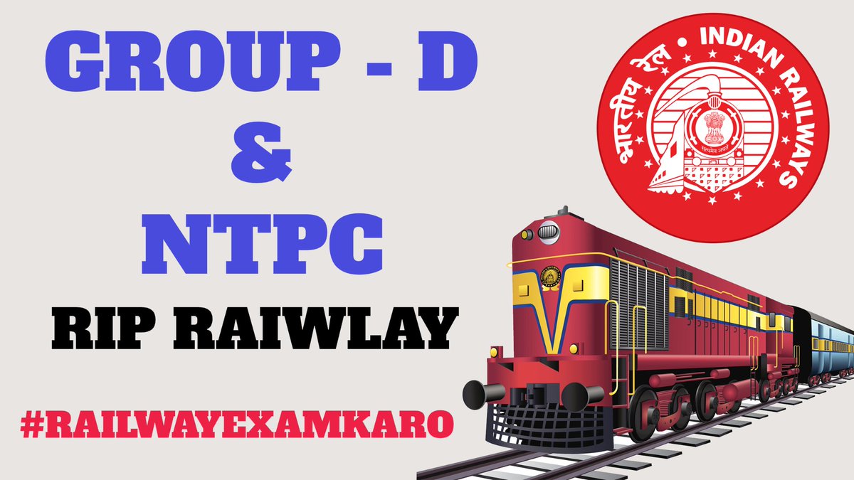 Suresh_Nakwal45's tweet image. #rrbntpcexamkarao
#RRBNTPCEXAMKARAO 
#RRBGROUPDEXAMKARAO
@RailMinIndia 
@PMOIndia 
@narendramodi 
@PiyushGoyal 
@DrKirodilalBJP
Please conduct NTPC &amp;amp; GROUP D EXAMS 

#आ_रही_है_बेरोजगारो_की_सवारी