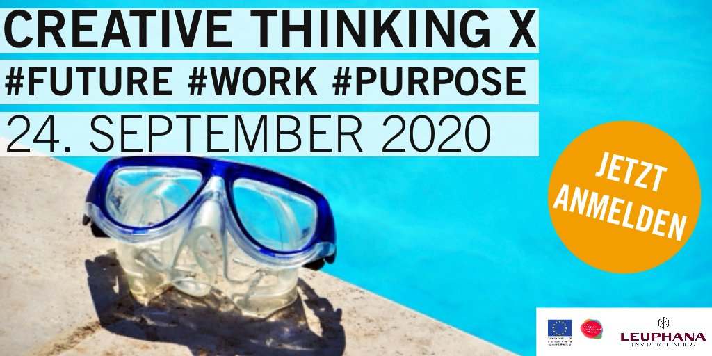 CT-X am 24. September  – Das solltest du nicht verpassen!

Die #CTX2020 bietet dir spannende Workshops, erfahrene Speaker und viele neue Eindrücke.

Jetzt anmelden unter creativethinking.leuphana.de.

#CTX #future #work #purpose #Lüneburg #Leuphana