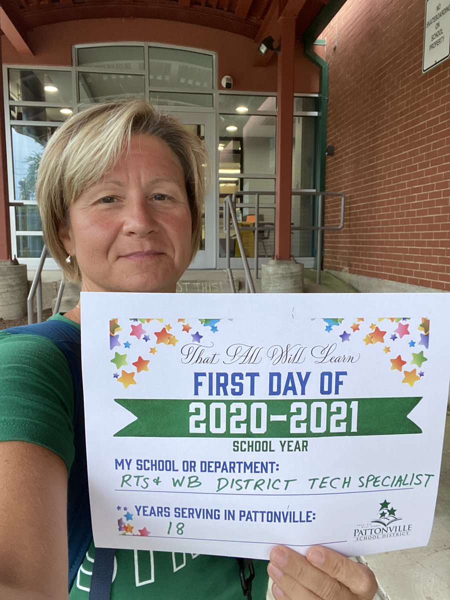 steph2911's tweet photo. Ready for what life brings today on the 1st day of virtual school! #rtsrocks @PattonvilleSD #pattonvillestrong https://t.co/WncIlaXEIb
